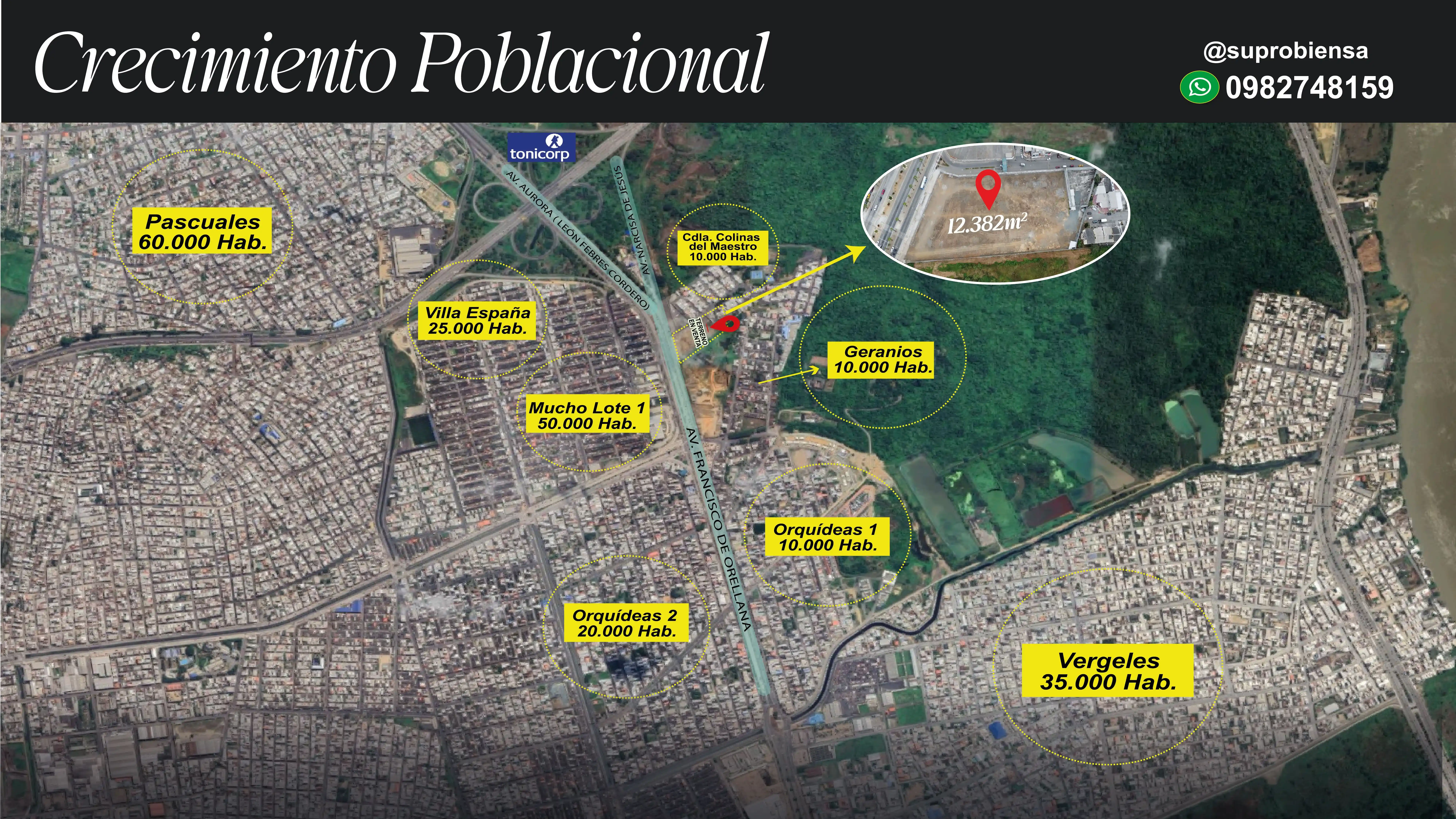 Vista completa del terreno